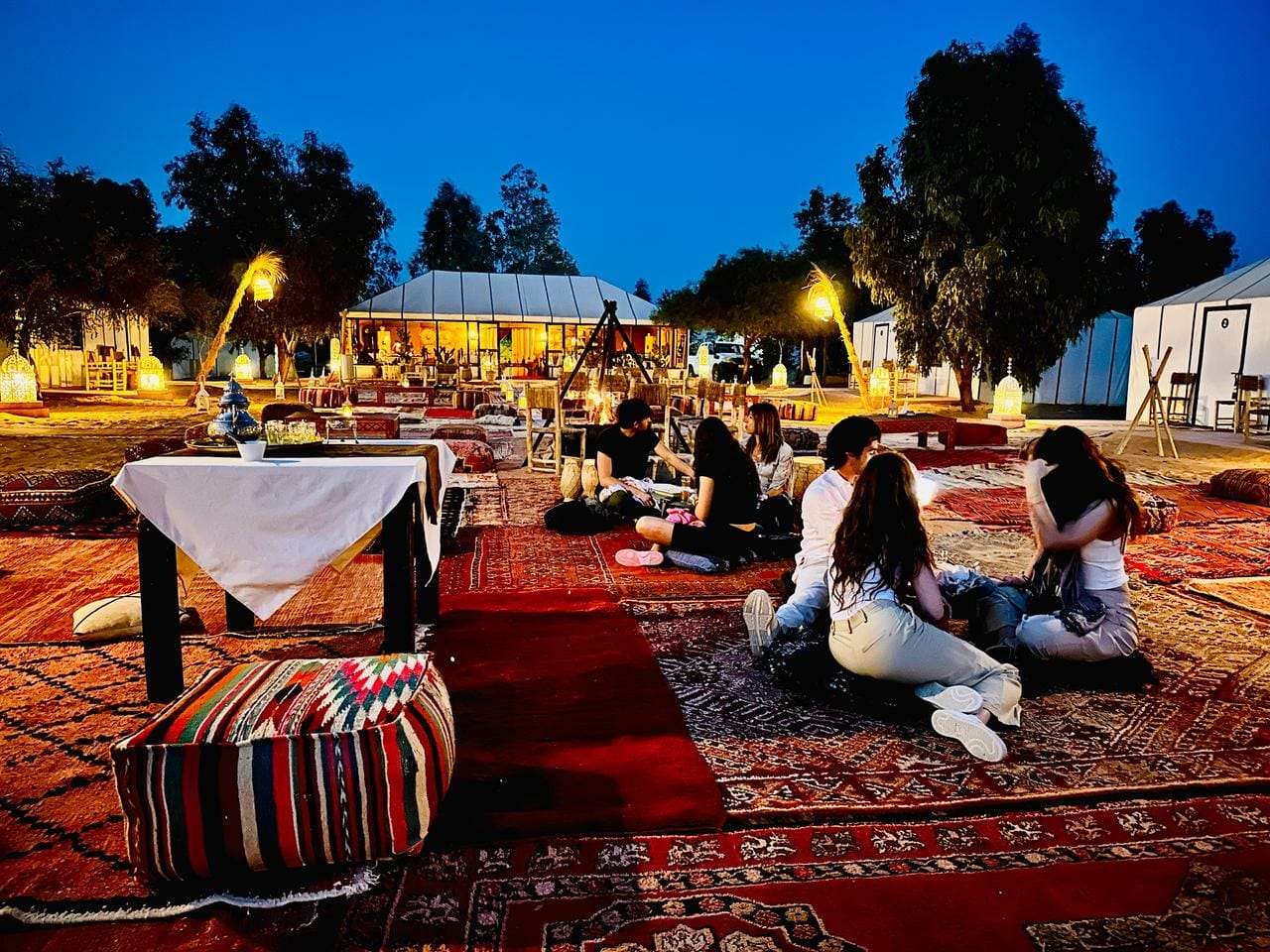 night desert camp